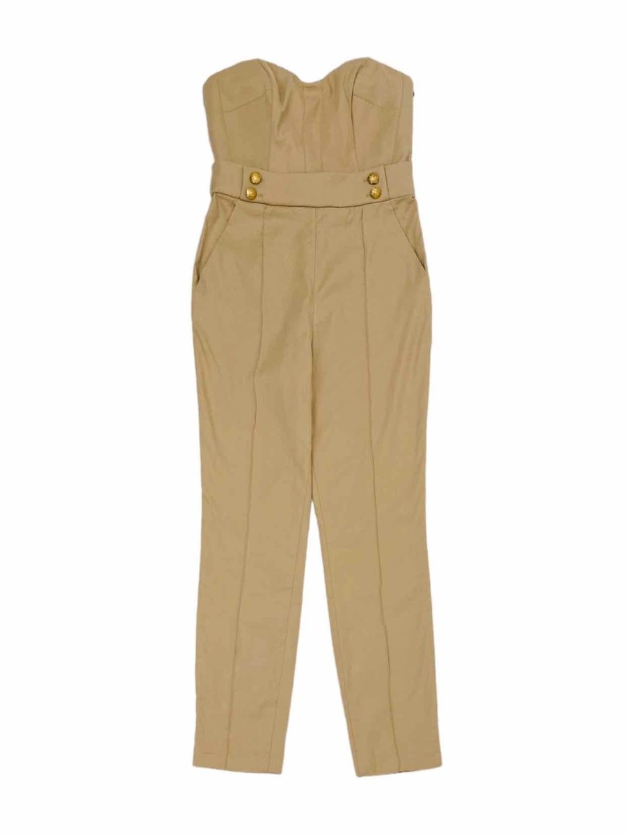 Pre-loved VERONICA BEARD Tube Tan Jacket & Jumpsuit Outfit - Reems Closet