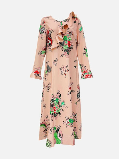 Pre-loved VIVETTA Peach Multicolor Floral Midi Dress from Reems Closet