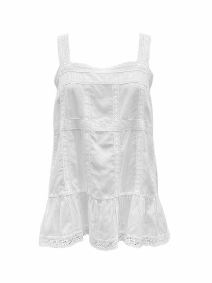 Pre - loved ZADIG&VOLTAIRE White Lace Trim Top at Reems Closet