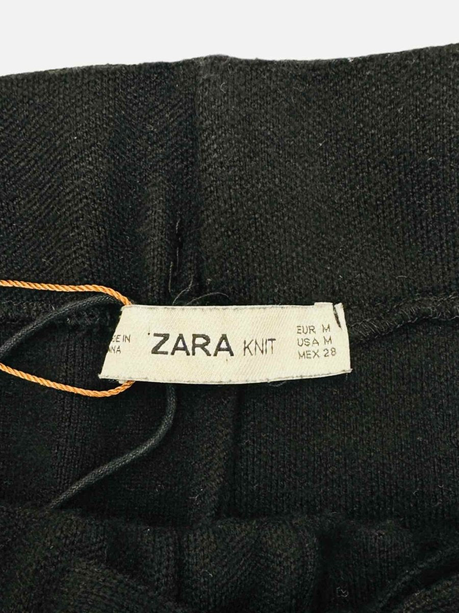 Pre-loved ZARA KNIT Cargo Black Pants from Reems Closet